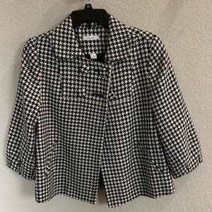 Houndstooth 3/4 sleeve jacket